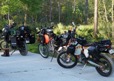 The trans america trail bikes for Greg Nelson of Nelson Construction, Danan Coleman of Adventure With Danan, and Tim Baxter