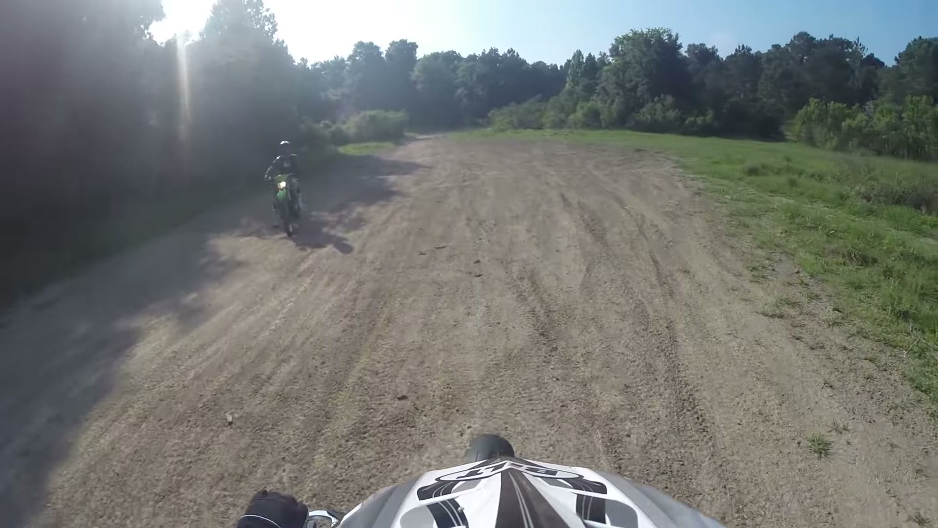 Dirt Biking the Croom Motorcycle Area 12 A rider crossing an open sand pit at Croom