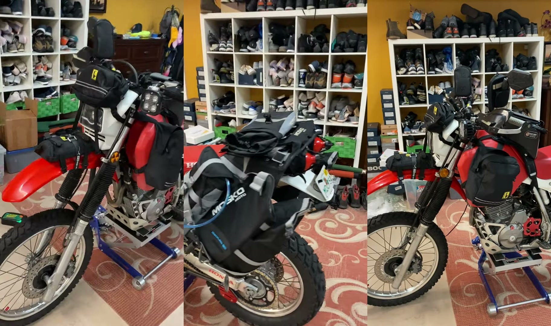 Packing a Motorcycle for a 30-Day Adventure Ride 12 The Honda XR650L fully loaded with Mosko Moto, Wolfman and Giant Loop luggage for a month on the Backcountry Discovery Routes
