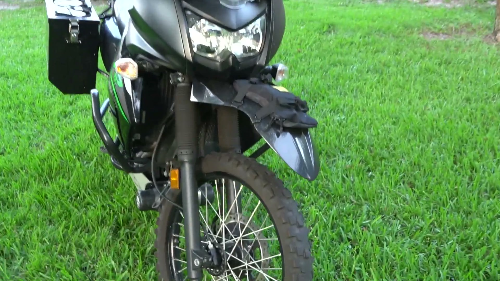 My Kawasaki KLR 650 Adventure Bike Build for the Trans America Trail 14 The front fender and fender bag on the KLR 650