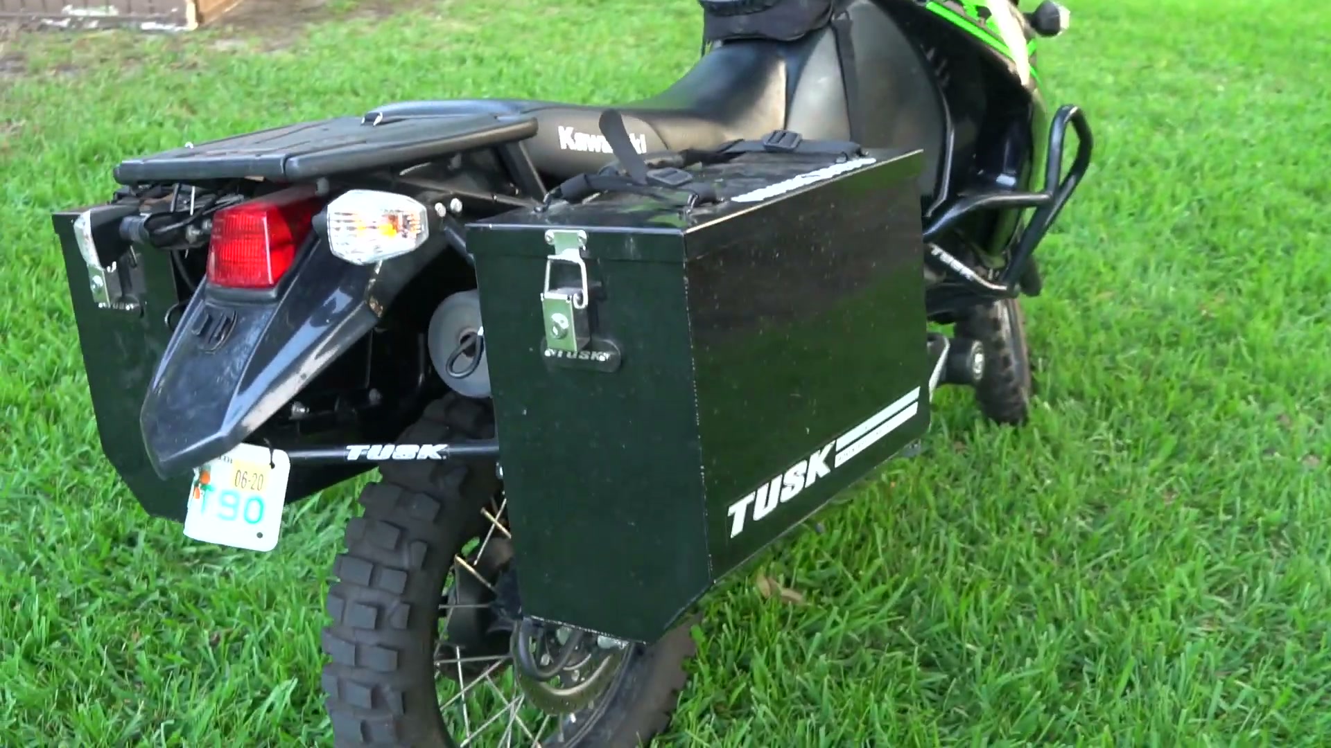 My Kawasaki KLR 650 Adventure Bike Build for the Trans America Trail 22 The rear rack and pannier on the KLR 650