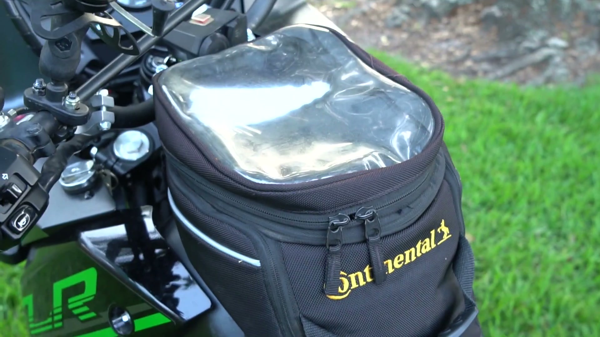 My Kawasaki KLR 650 Adventure Bike Build for the Trans America Trail 9 A tank bag with a clear map pocket on the KLR 650