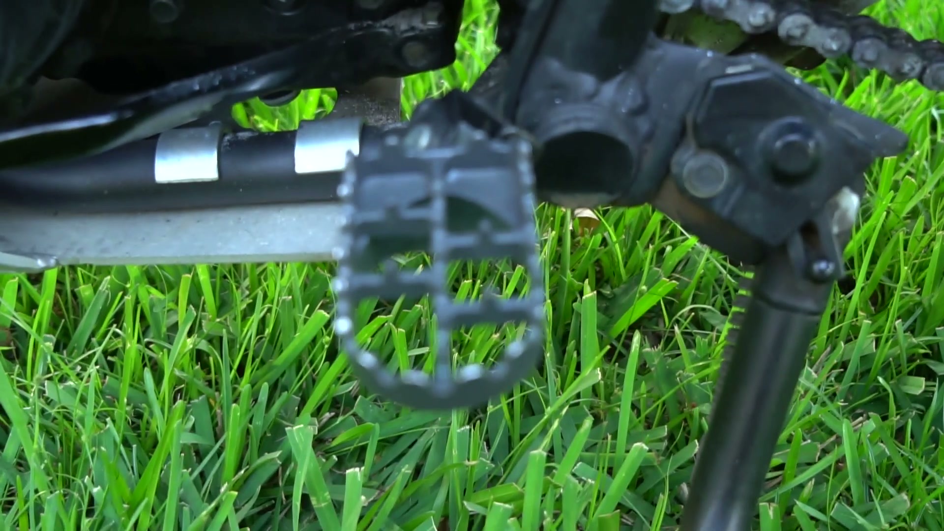 My Kawasaki KLR 650 Adventure Bike Build for the Trans America Trail 6 A wide aftermarket foot peg on the Kawasaki KLR 650