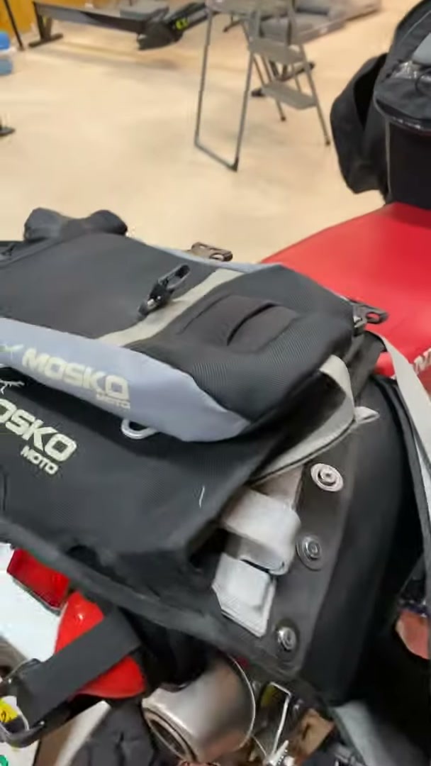 Packing a Motorcycle for a 30-Day Adventure Ride 11 The Mosko Moto Reckless 80 luggage on the back of the Honda XR650L